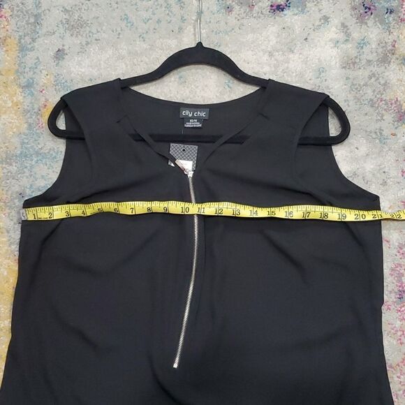 City Chic Top Sweet Zip in Black Size 14 or City Chic XS - Picture 6 of 11